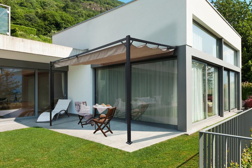 Pergola adossée NOOSA 4x3m Toile beige