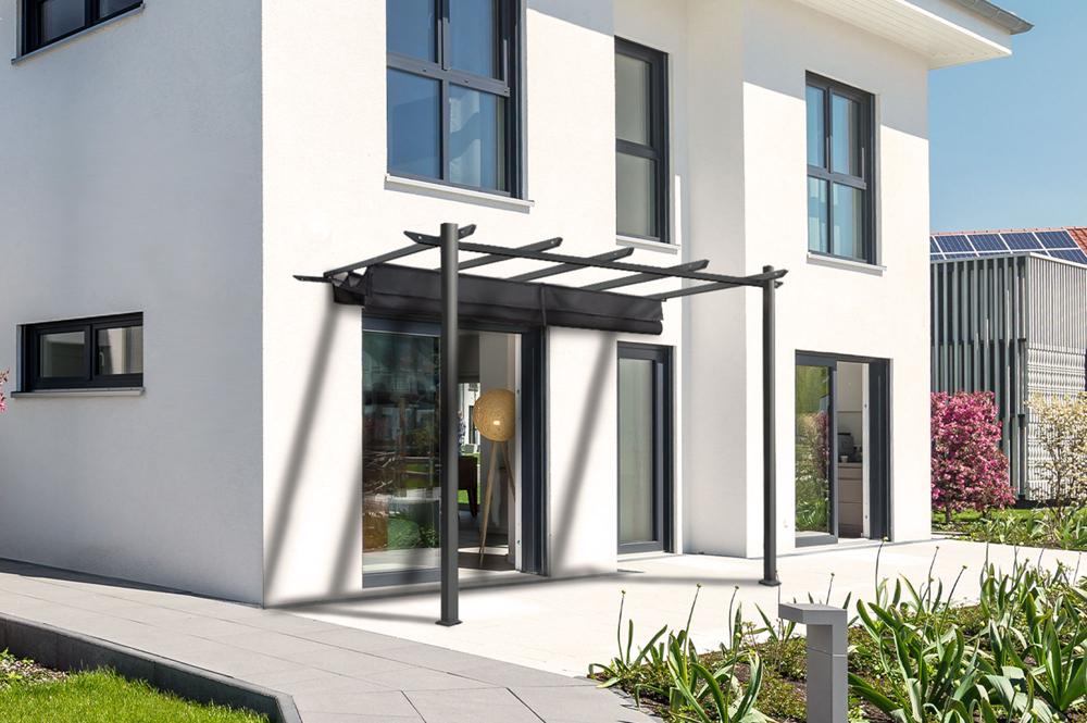 Väggpergola MIRA 400L300 Antracitgrå