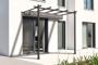 Lean to pergola MIRA 3x3m light grey canvas roof