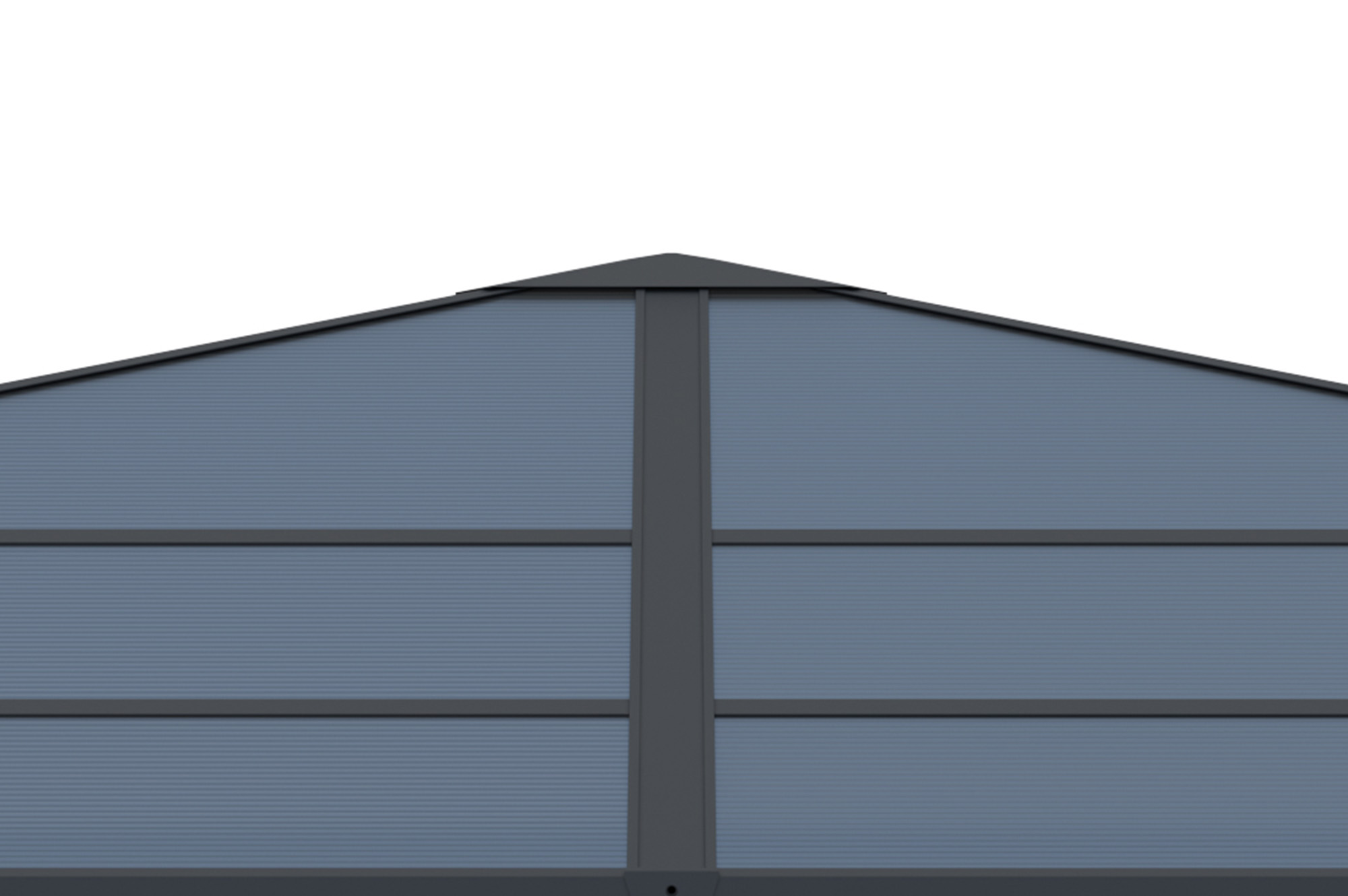 Kiosque de jardin GRACE 3,5x3,5m aluminium gris anthracite 7