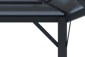 Kiosque de jardin GRACE 3,5x3,5m aluminium gris anthracite 5