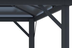Kiosque de jardin GRACE 4x3m aluminium gris anthracite 4