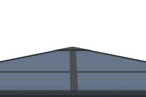 Kiosque de jardin GRACE 4x3m aluminium gris anthracite 6
