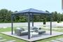 Kiosque de jardin GRACE 3x3m aluminium Gris anthracite