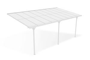 Fali Autóbeálló / Pergola 16,5m² KLEO 5,5x3m Alumínium Fehér 2