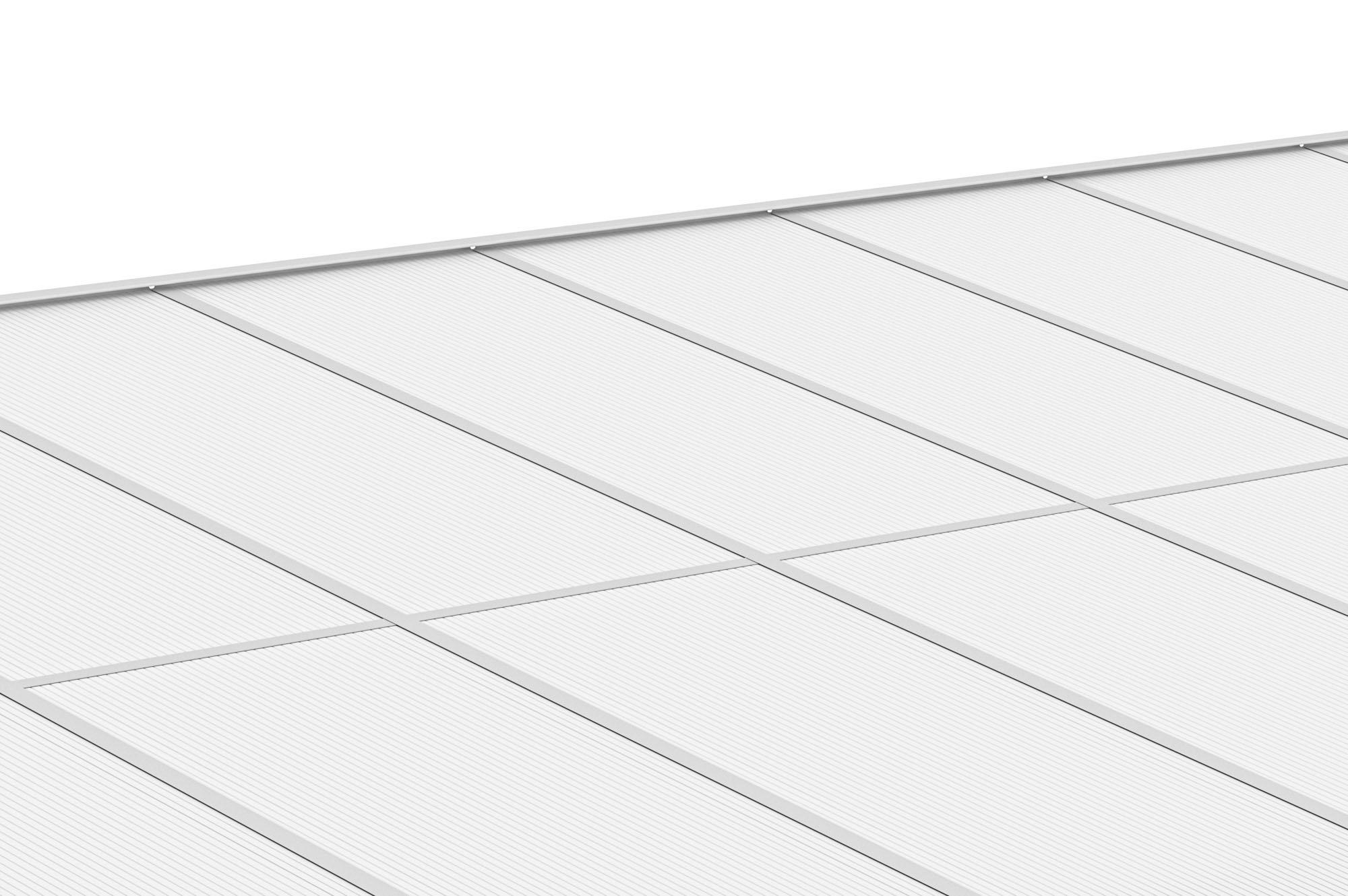 Fali Autóbeálló / Pergola 16,5m² KLEO 5,5x3m Alumínium Fehér 6