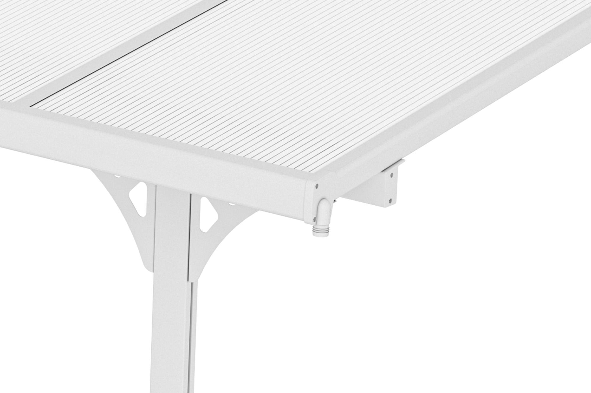 Fali Autóbeálló / Pergola 16,5m² KLEO 5,5x3m Alumínium Fehér 5