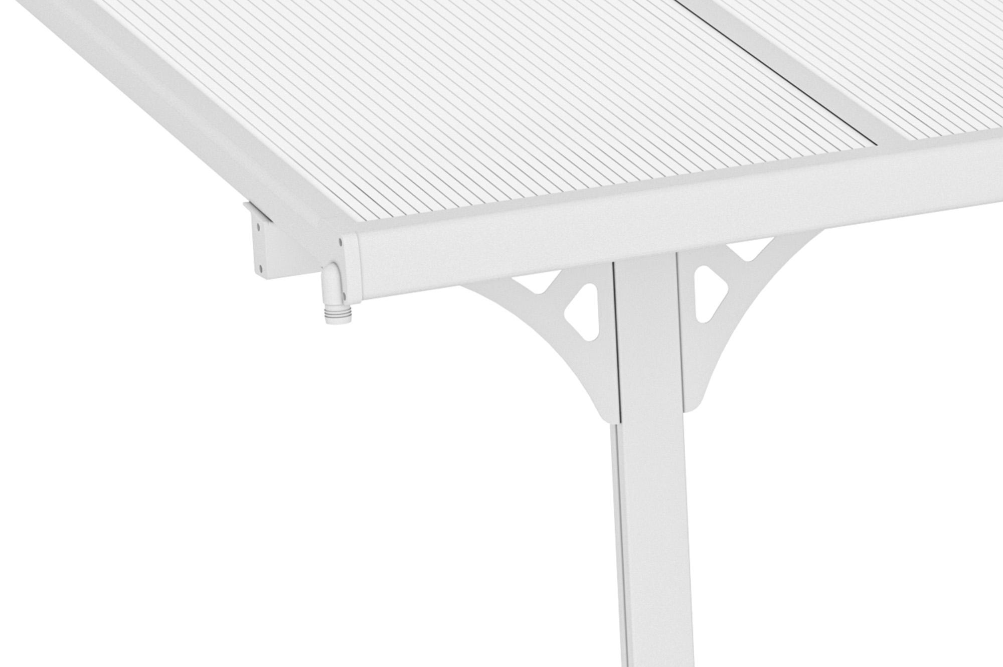 Fali Autóbeálló / Pergola 15m² KLEO 5x3m Alumínium Fehér 5