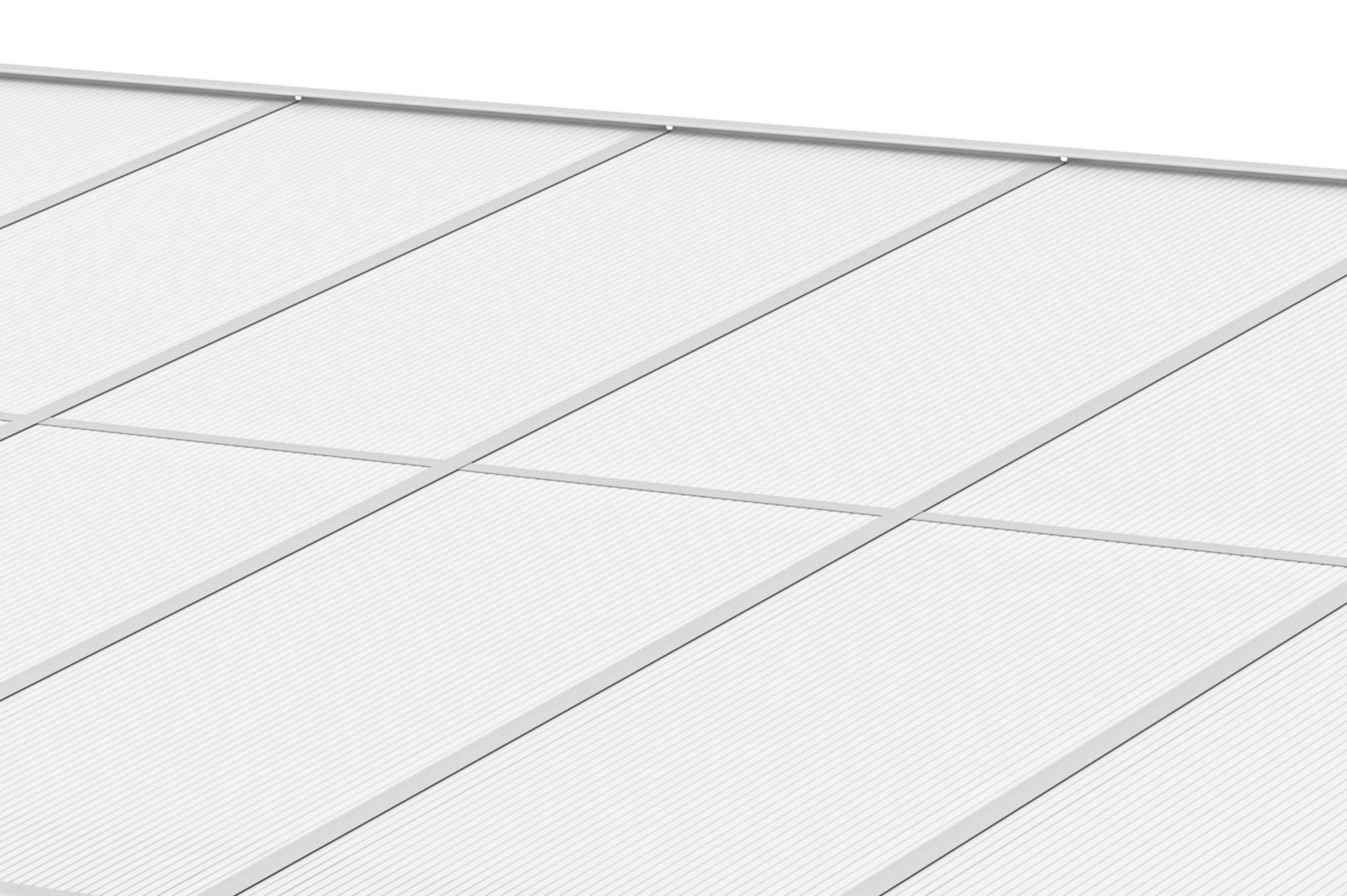 Fali Autóbeálló / Pergola 15m² KLEO 5x3m Alumínium Fehér 6