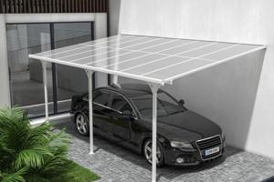 Fali Autóbeálló / Pergola 15m² KLEO 5x3m Alumínium Fehér 9