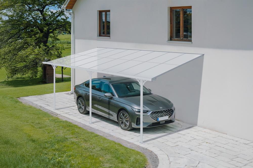 Toit terrasse/Carport 15m² KLEO 5x3m aluminium blanc