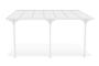 Patio Cover/Lean-to carport KLEO 450L300 white aluminium