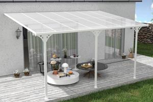 Carport / Pérgola Adosada 13,5m² KLEO 4,5x3m Aluminio Blanco 10