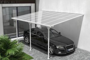 Carport / Pérgola Adosada 13,5m² KLEO 4,5x3m Aluminio Blanco 9