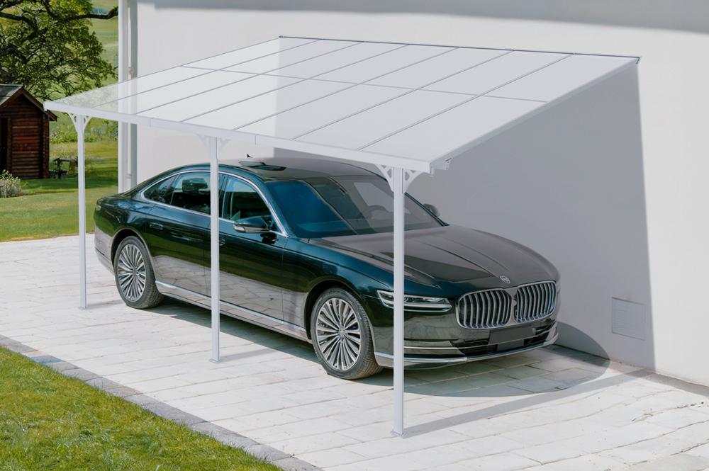 Toit terrasse/Carport 13,5m² KLEO 4,5x3m aluminium blanc