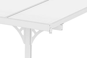 Anlehn-Carport / Pergola 12m² KLEO 4x3m Aluminium Weiß 5