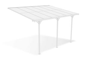 Anlehn-Carport / Pergola 12m² KLEO 4x3m Aluminium Weiß 2
