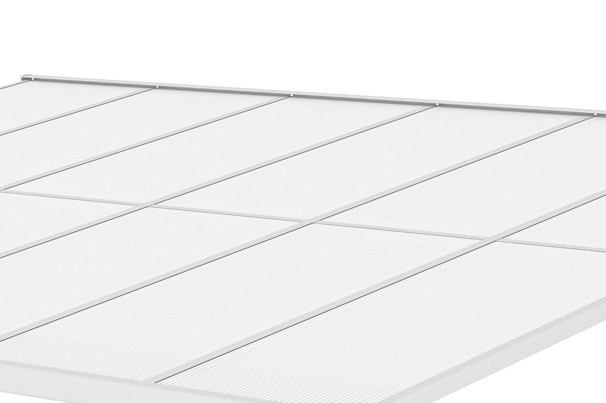 Anlehn-Carport / Pergola 12m² KLEO 4x3m Aluminium Weiß 6