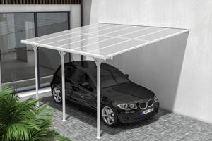 Anlehn-Carport / Pergola 12m² KLEO 4x3m Aluminium Weiß 9