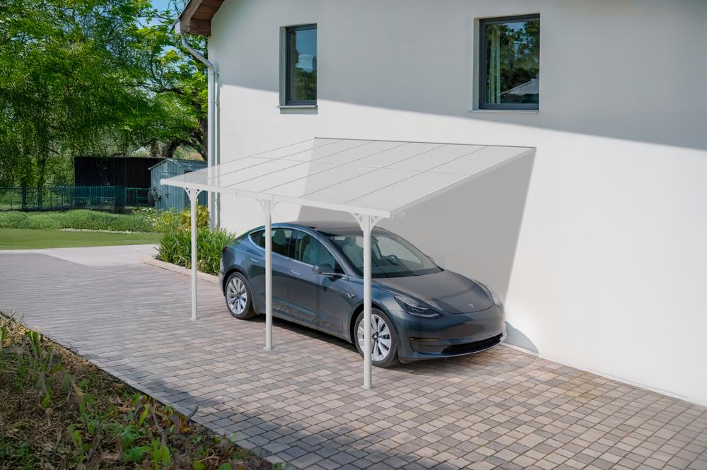 Toit terrasse/Carport 12m² KLEO 4x3m aluminium blanc