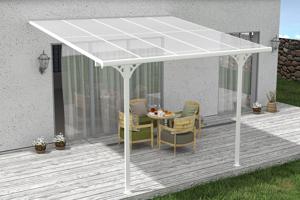 Fali Autóbeálló / Pergola 9m² KLEO 3x3m Alumínium Fehér 10