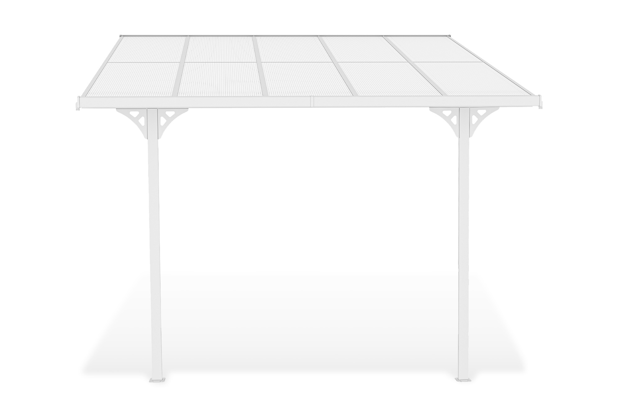 Fali Autóbeálló / Pergola 9m² KLEO 3x3m Alumínium Fehér 3