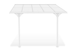 Fali Autóbeálló / Pergola 9m² KLEO 3x3m Alumínium Fehér 3