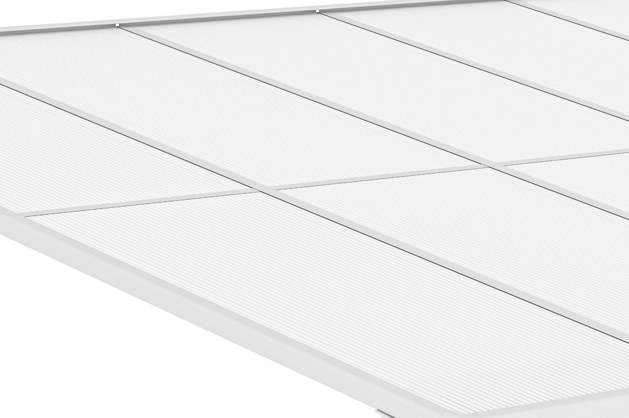 Fali Autóbeálló / Pergola 9m² KLEO 3x3m Alumínium Fehér 6
