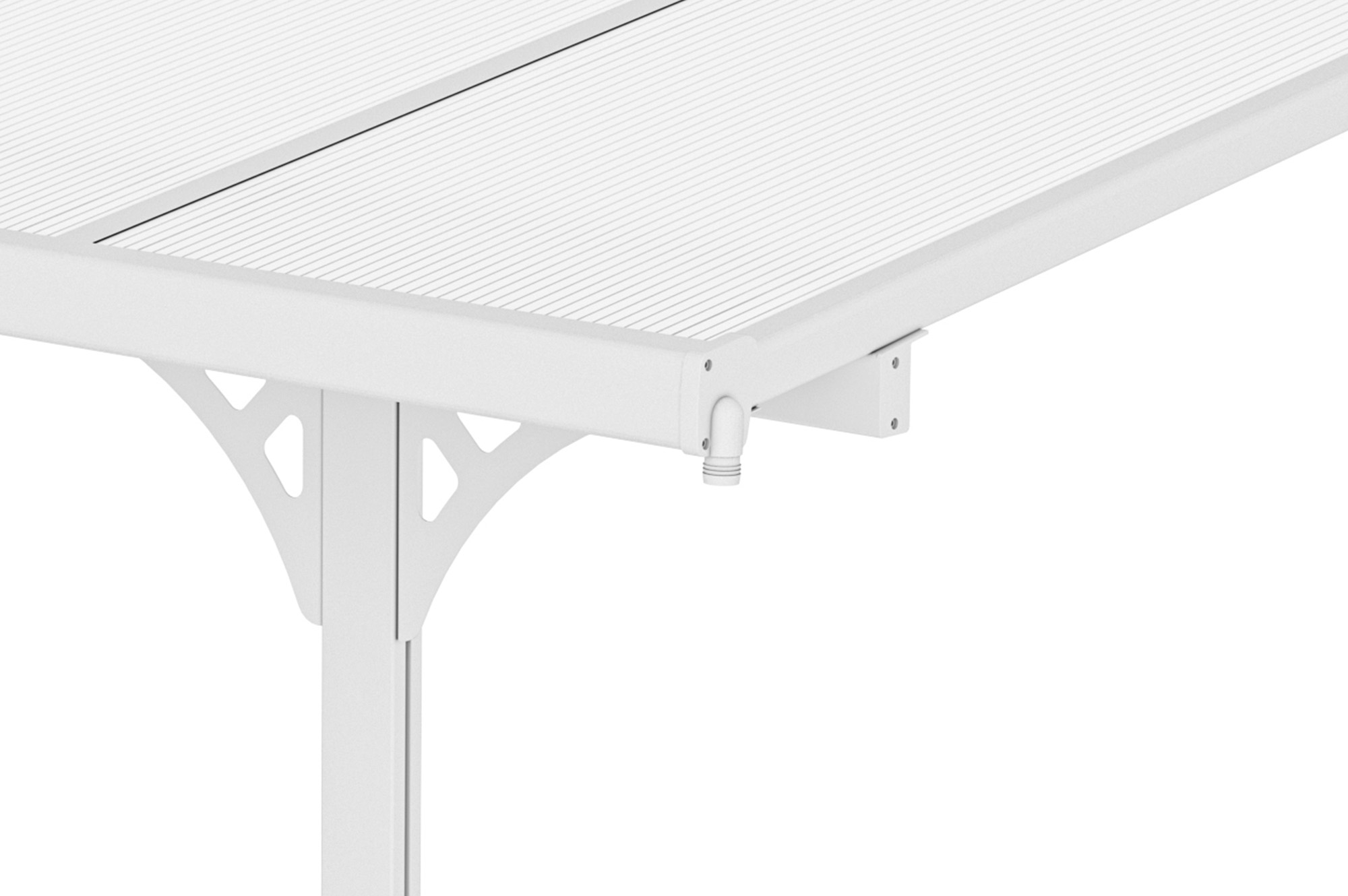 Fali Autóbeálló / Pergola 9m² KLEO 3x3m Alumínium Fehér 7
