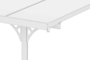 Fali Autóbeálló / Pergola 9m² KLEO 3x3m Alumínium Fehér 7