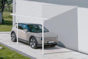 Fali Autóbeálló / Pergola 9m² KLEO 3x3m Alumínium Fehér main image