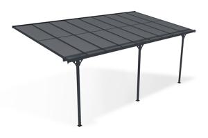 Carport / Pérgola Adosada 16,5m² KLEO 5,5x3m Aluminio Gris 4