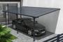 Pergola/Carport mot husvägg KLEO 550L300 aluminium grå