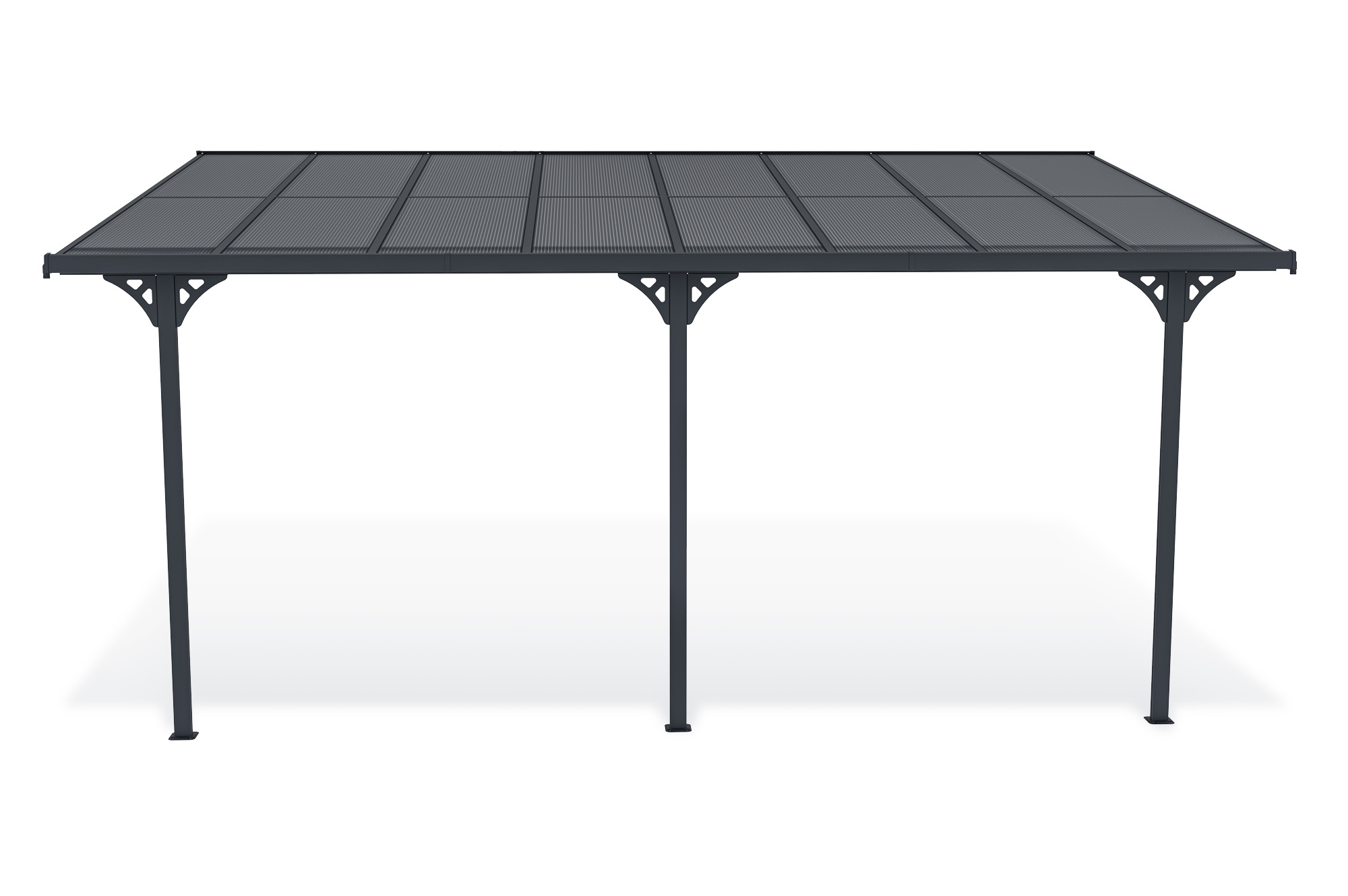 Fali Autóbeálló / Pergola 15m² KLEO 5x3m Alumínium Szürke 3