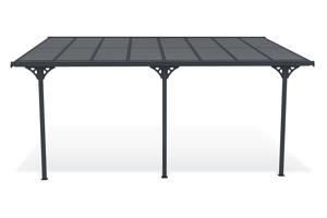 Fali Autóbeálló / Pergola 15m² KLEO 5x3m Alumínium Szürke 3