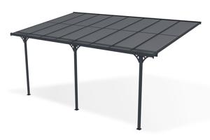Fali Autóbeálló / Pergola 15m² KLEO 5x3m Alumínium Szürke 4