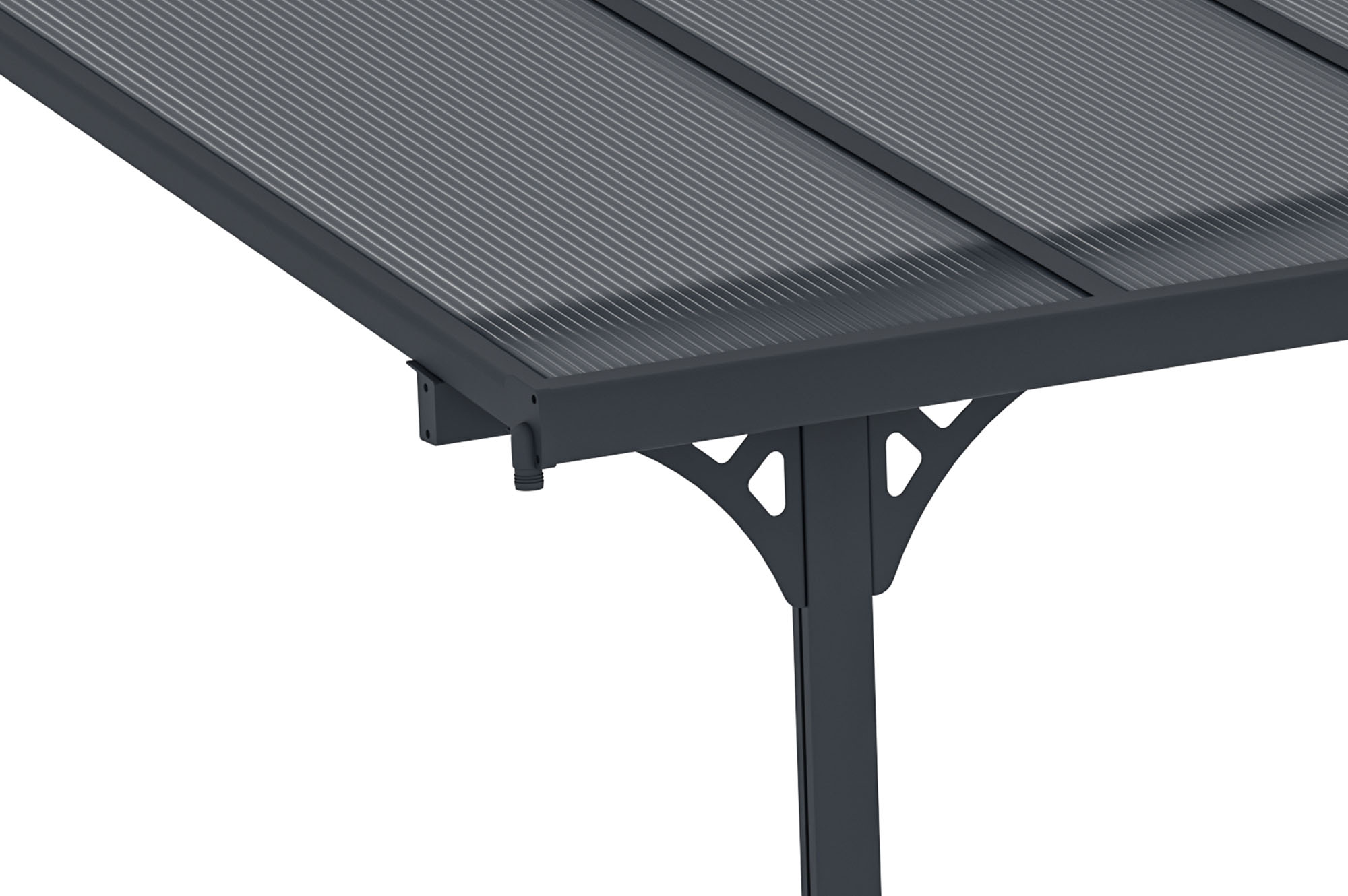 Fali Autóbeálló / Pergola 15m² KLEO 5x3m Alumínium Szürke 6