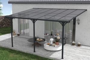 Fali Autóbeálló / Pergola 13,5m² KLEO 4,5x3m Alumínium Szürke 10
