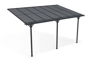 Fali Autóbeálló / Pergola 13,5m² KLEO 4,5x3m Alumínium Szürke 2