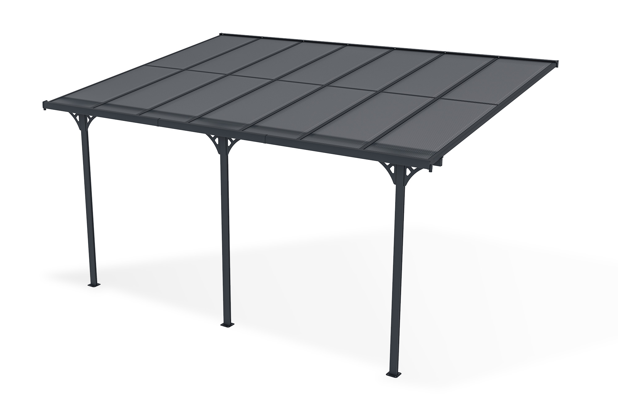 Fali Autóbeálló / Pergola 13,5m² KLEO 4,5x3m Alumínium Szürke 4