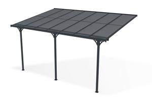 Fali Autóbeálló / Pergola 13,5m² KLEO 4,5x3m Alumínium Szürke 4