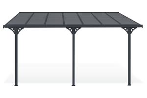 Fali Autóbeálló / Pergola 13,5m² KLEO 4,5x3m Alumínium Szürke 3