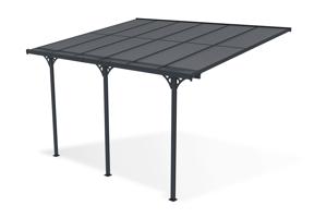 Fali Autóbeálló / Pergola 12m² KLEO 4x3m Alumínium Szürke 4