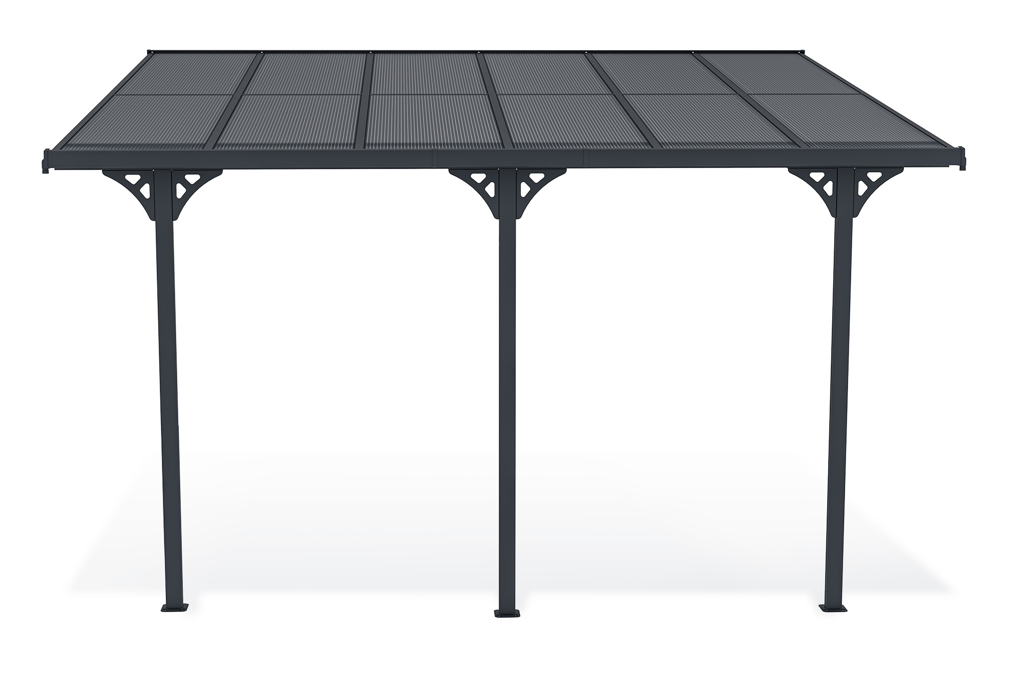 Fali Autóbeálló / Pergola 12m² KLEO 4x3m Alumínium Szürke 3