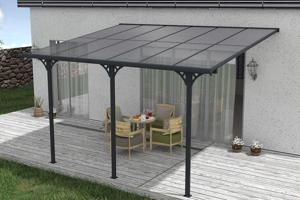Fali Autóbeálló / Pergola 12m² KLEO 4x3m Alumínium Szürke 9
