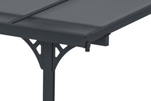 Fali Autóbeálló / Pergola 12m² KLEO 4x3m Alumínium Szürke 6