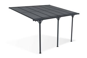 Fali Autóbeálló / Pergola 12m² KLEO 4x3m Alumínium Szürke 2