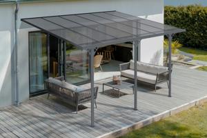 Fali Autóbeálló / Pergola 12m² KLEO 4x3m Alumínium Szürke main image
