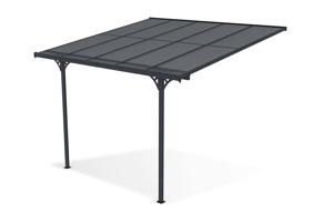 Fali Autóbeálló / Pergola 9m² KLEO 3x3m Alumínium Szürke 4