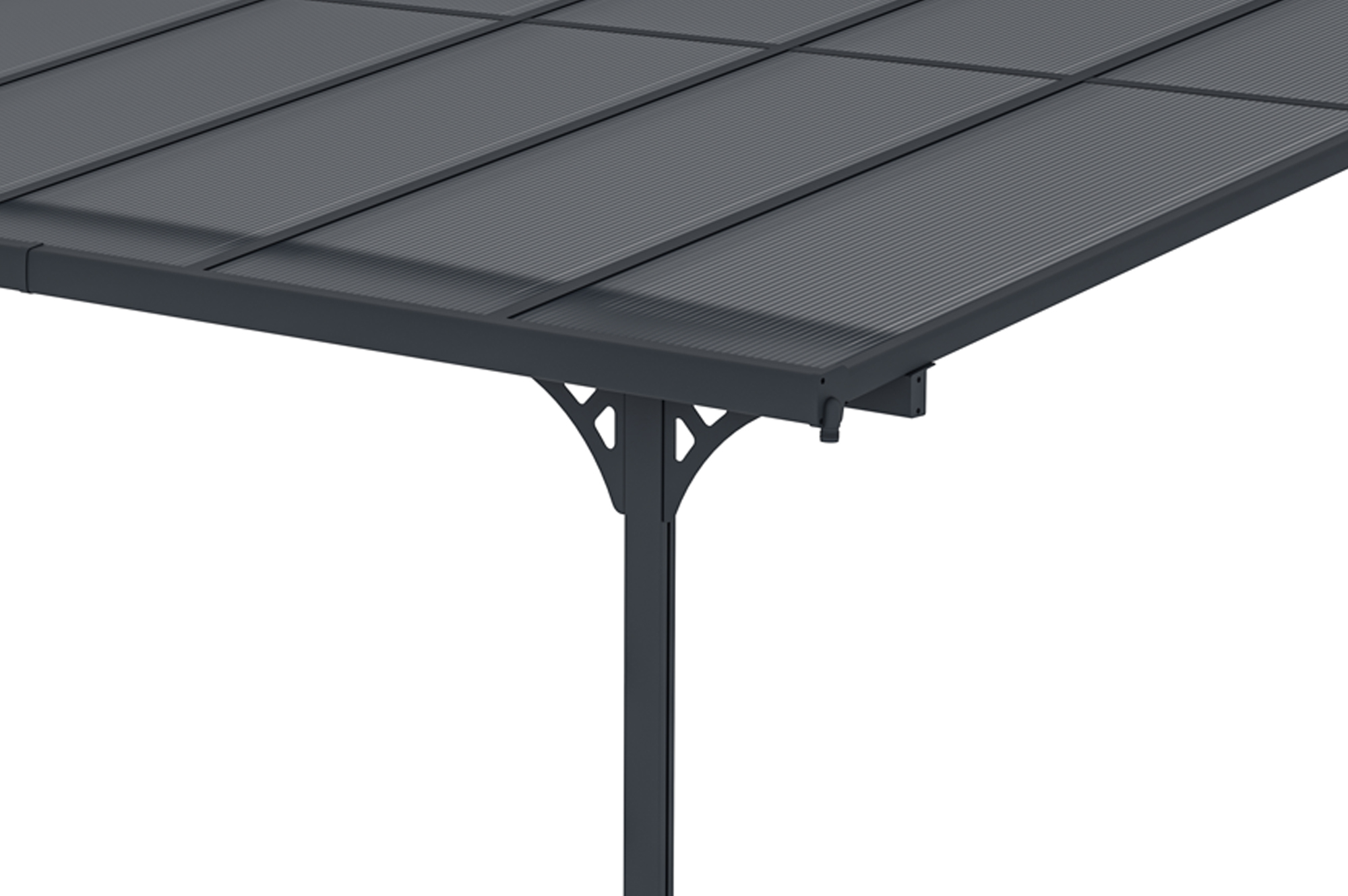 Fali Autóbeálló / Pergola 9m² KLEO 3x3m Alumínium Szürke 6